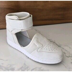 NIKE Air Jordan 1 Lover XX Reimagined Off White Leather Cut-Out Sneaker W 7.5